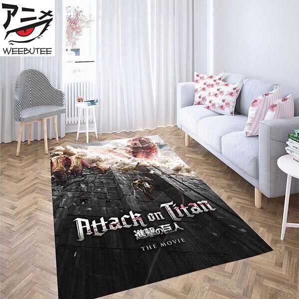 Attack On Titan The Movie Colossal Titan Break The Giant Wall Luxury Home Decor Living Room Rug