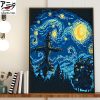 My Neighbor Totoro x Starry Night Vincent van Gogh Totoro In The Starry Night Ghibli Studio Anime Home Decor Poster Canvas
