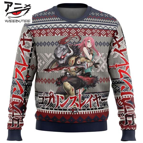 Goblin Slayer Alt Bright Star Black And Red Pattern Anime Funny Cute Best For 2023 Holiday Christmas Ugly Sweater