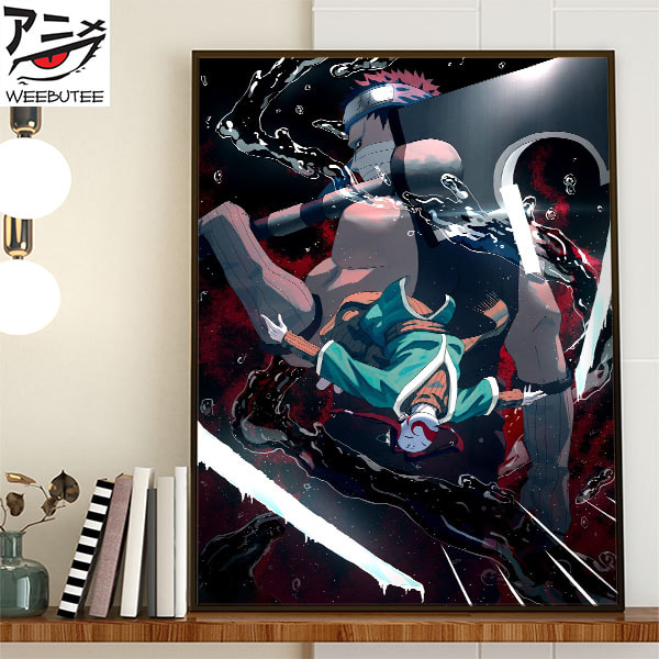 Naruto First Arc Zabuza Momochi The Demon Of The Hidden Mist And Haku Illustration Home Decor Poster Canvas