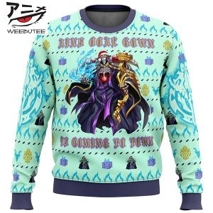 Overlord Ainz Ooal Gown Is Coming To Town Presents Pattern Anime Funny Cute Best For 2023 Holiday Christmas Ugly Sweater