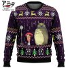 Studio Ghibli Xmas Famous Chibi Characters Snowflake Pattern Anime Best For 2023 Holiday Christmas Ugly Sweater
